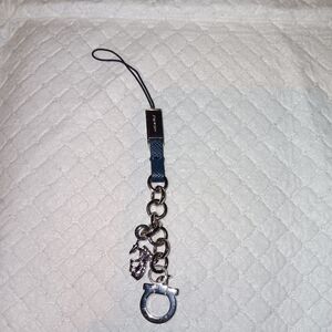 Salvatore Ferragamo Strap Bag Charm Silver Tone